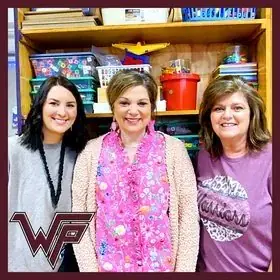 Teachers celebrating at West Point Elementary